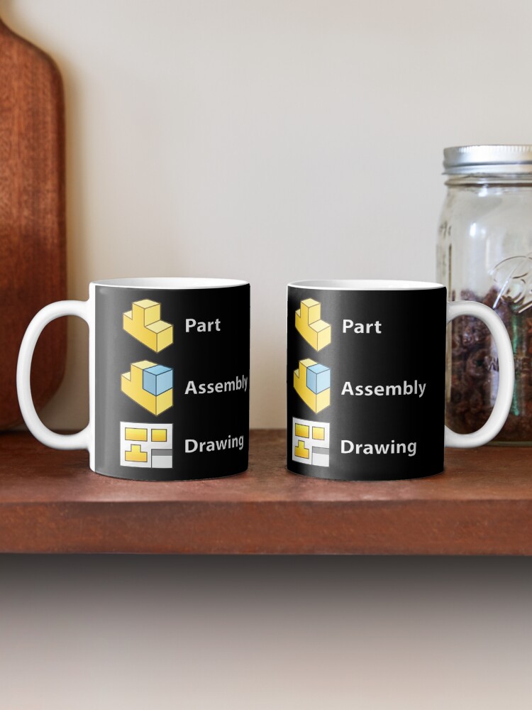 Alternate view of 3D Cad/Cam/Cae Solid Works | Black Version Mug