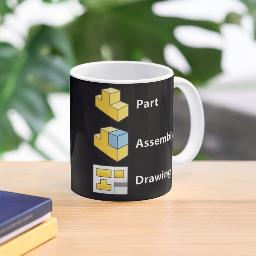 3D Cad/Cam/Cae Solid Works | Black Version Mug