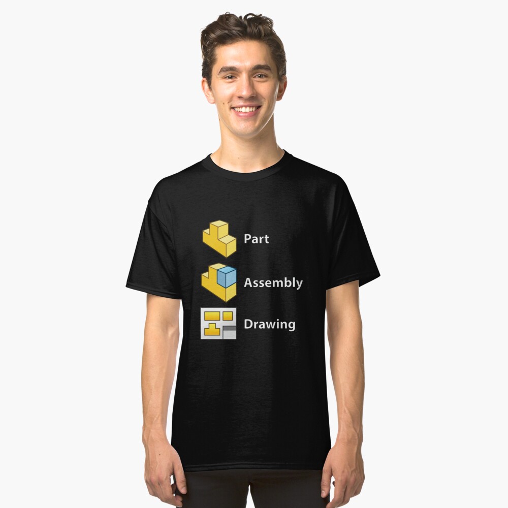 3D Cad/Cam/Cae Solid Works | Black Version Classic T-Shirt