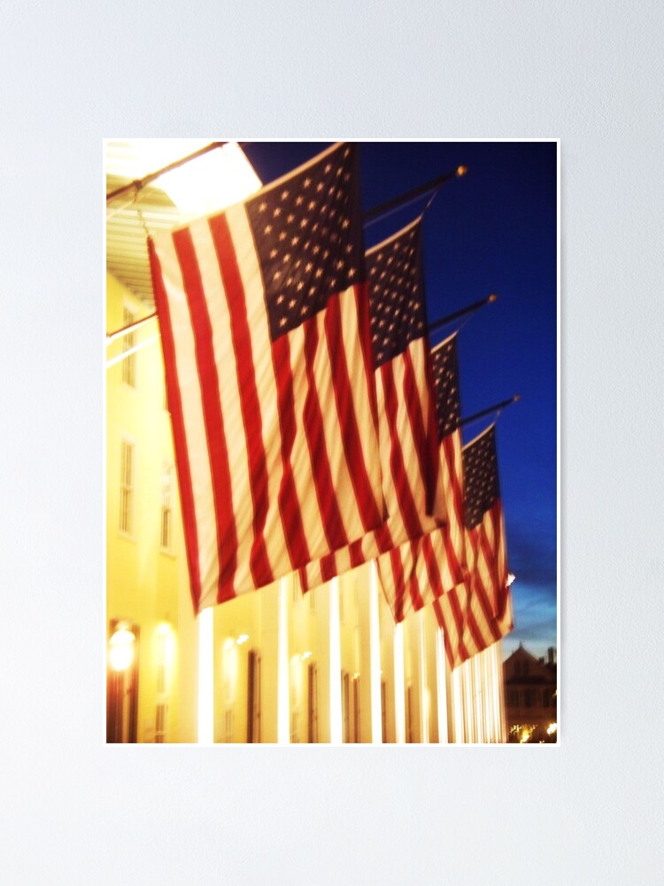  congress hall cape may nj flags poster by schiabor redbubble