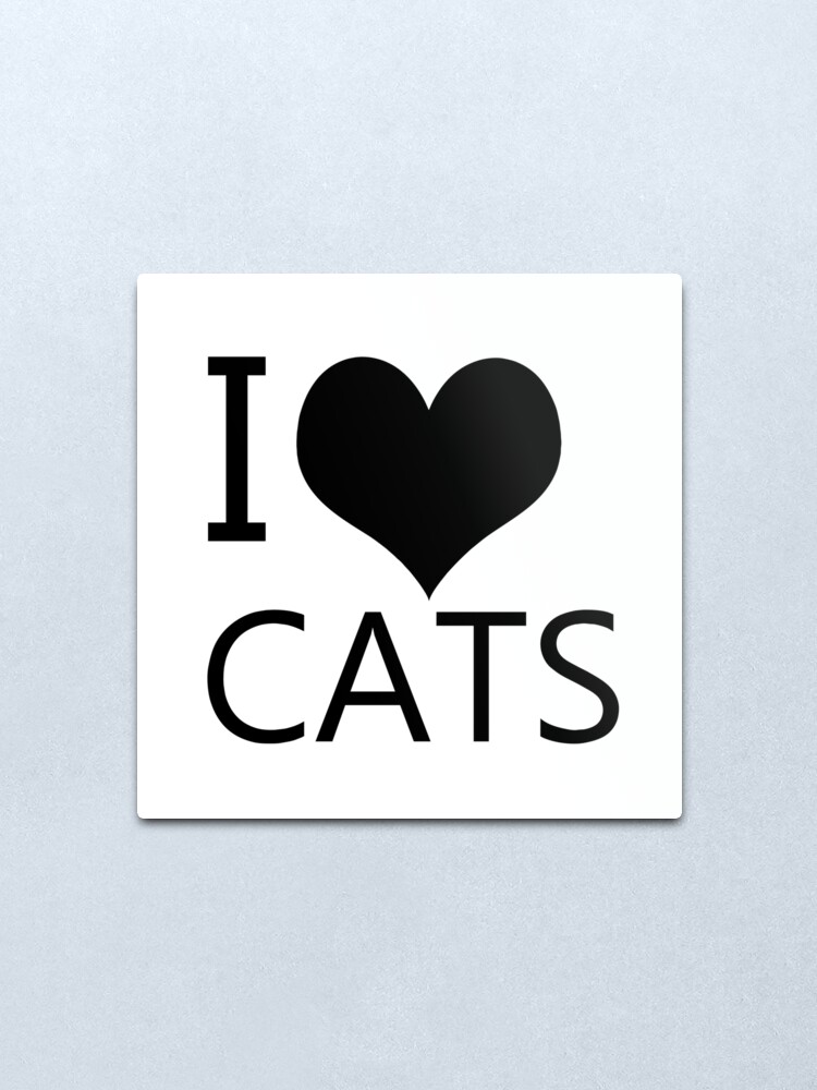 Alternate view of I Heart Cats, I Love Cats Metal Print