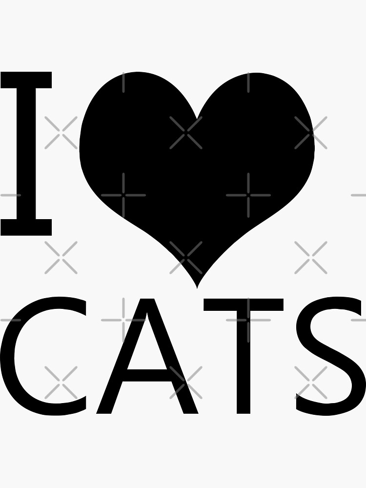 I Heart Cats, I Love Cats by tribbledesign