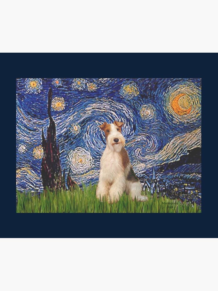 Starry Night - Wire Fox Terrier (#3) by JeanBFitzgerald