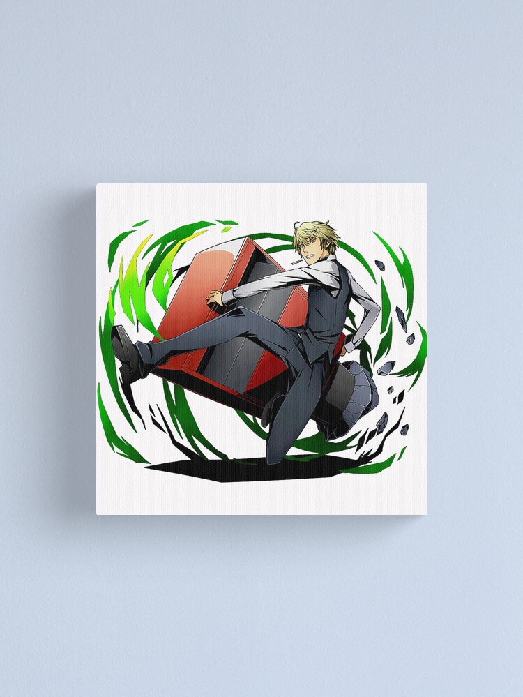 Aperçu 1 sur 3. Impression sur toile avec l'œuvre Shizuo Heiwajima - Durarara !! Anime créée et vendue par the-Gate.