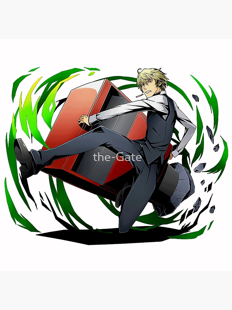 Aperçu 3 sur 3. Impression sur toile avec l'œuvre Shizuo Heiwajima - Durarara !! Anime créée et vendue par the-Gate.