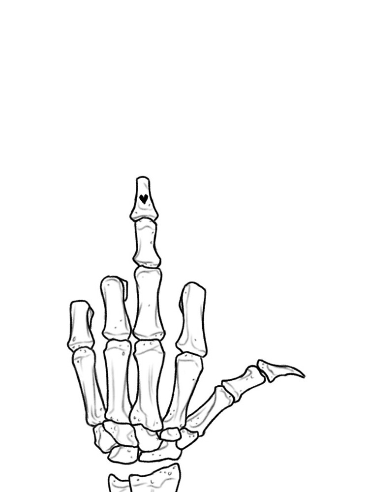 Middle Finger Line Drawing