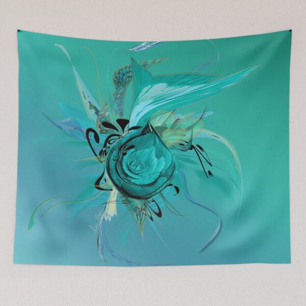 Item preview, Turquoise flower Turquoise by mjvision Mia Niemi designed and sold by mjvisiondesign.