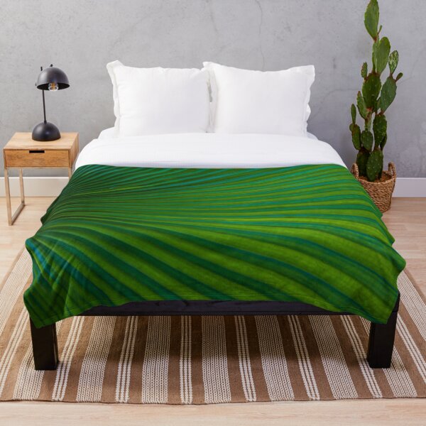 Tropical Leaf Throw Blanket