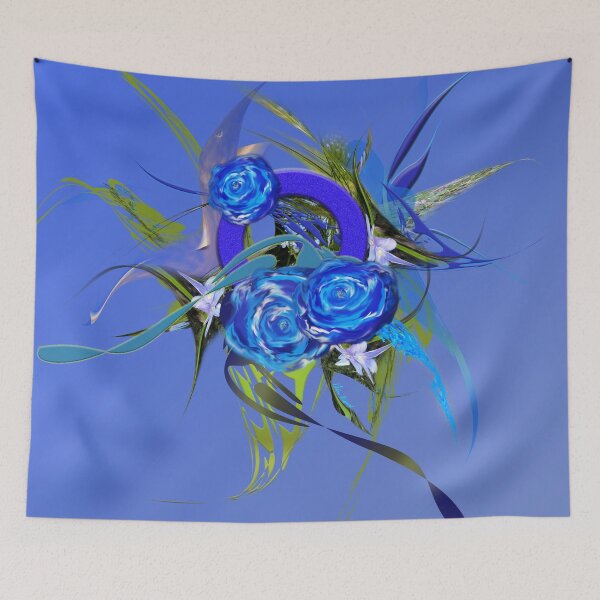 Item preview, Blue flower blue by mjvision Mia Niemi designed and sold by mjvisiondesign.