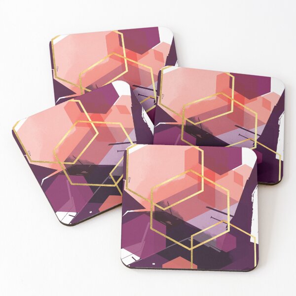 Item preview, Abstract Landscape in Magenta, Coral and Plum designed and sold by UrbanEpiphany.