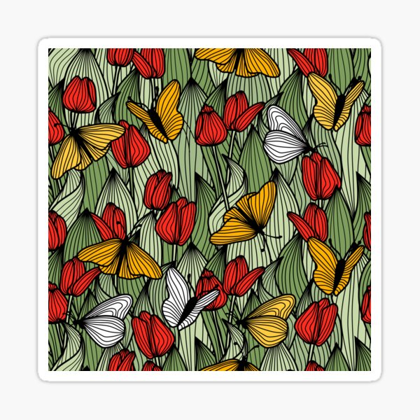 Item preview, Tulips and Butterflies designed and sold by inkblotcreative.