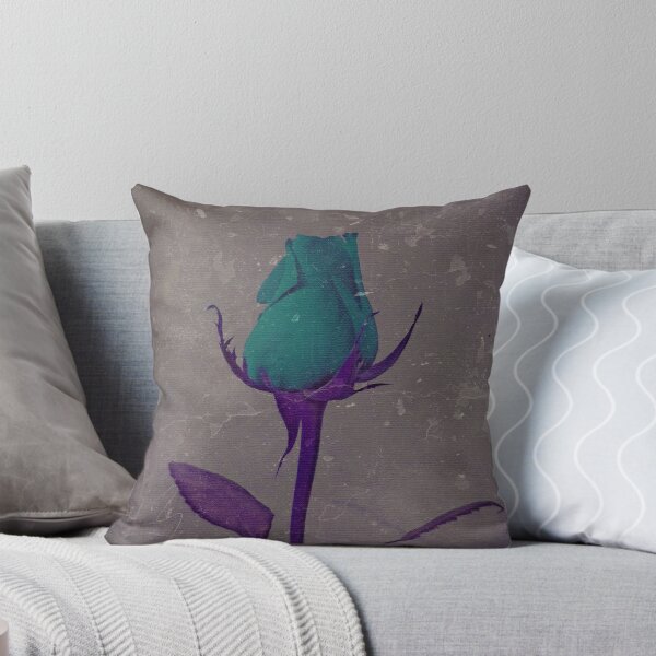 Item preview, Fantasy Teal and Purple Rose Bud Art designed and sold by adriturner.