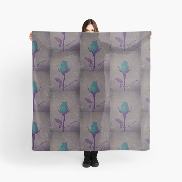 Item preview, Fantasy Teal and Purple Rose Bud Art designed and sold by adriturner.