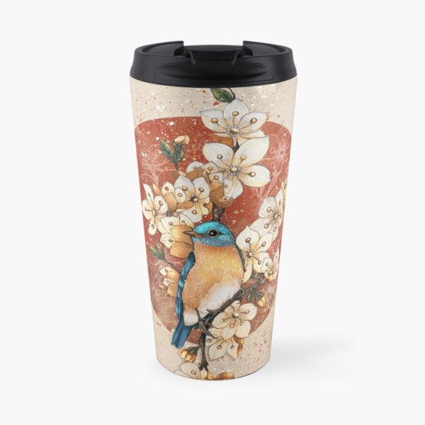 blue bird Travel Mug