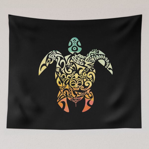 Item preview, Tribal Sea Turtle Polynesian Maori Tattoo Art designed and sold by MintedFresh.