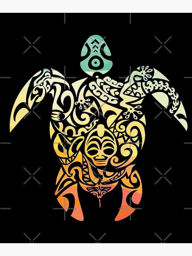 Premium Vector  Polynesian style tattoo design with mask maori
