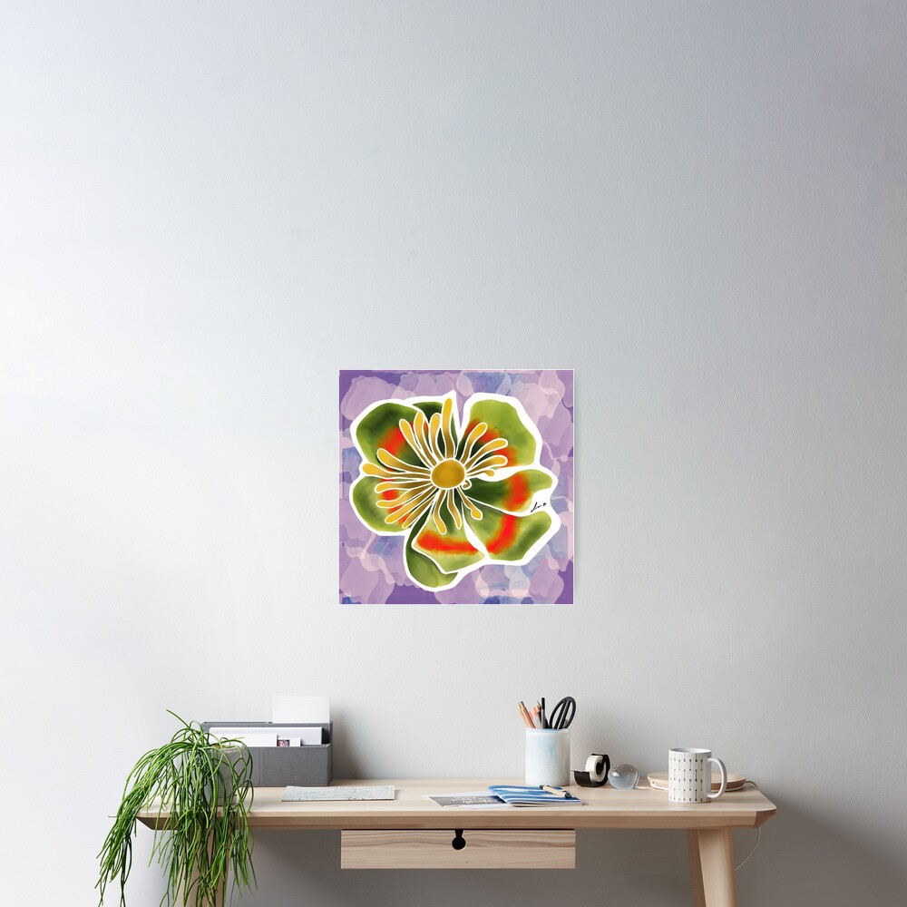 Tulip tree flower Poster
