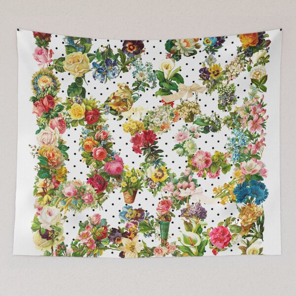 Item preview, Secret Garden spring Floral flower lace polka dot designed and sold by BubblynBloom.