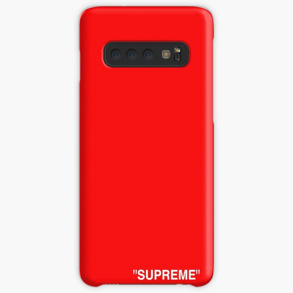 Supreme X Off-White LOGO WHITE / RED / BLACK Coque rigide Samsung Galaxy