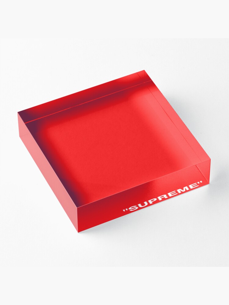 Alternate view of Supreme X Off-White LOGO WHITE / RED / BLACK Acrylic Block