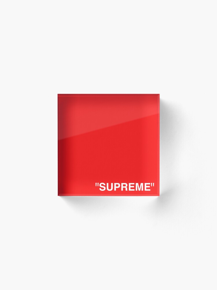 Alternate view of Supreme X Off-White LOGO WHITE / RED / BLACK Acrylic Block