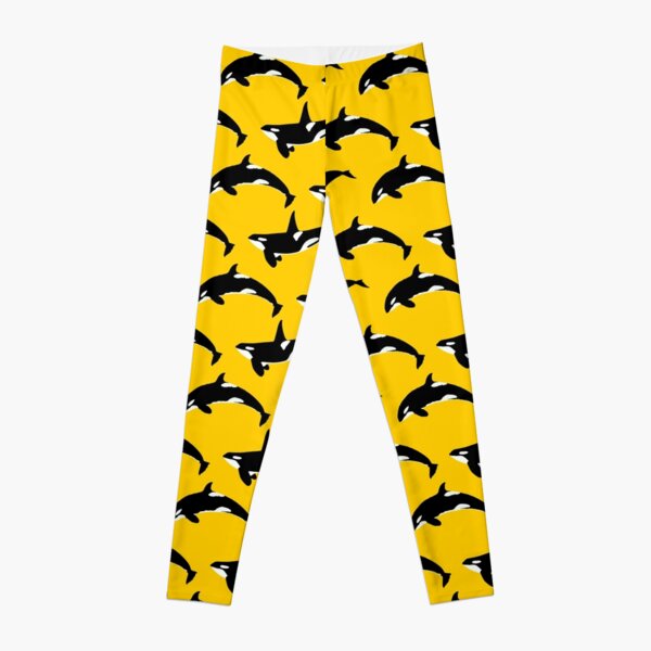 Orca Pattern: Yellow Leggings