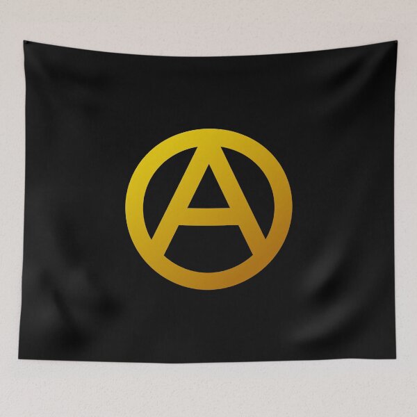 Item preview, Golden Anarchism A With Circle Symbol designed and sold by Dator.