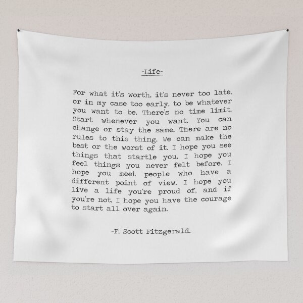 Item preview, Life quote F. Scott Fitzgerald designed and sold by SummerSoulCo.