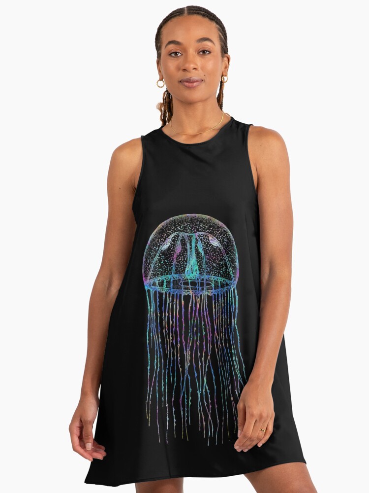 Psychedelic Jellyfish Trippy Aquatic Sea Life Ocean " A-Line Dress for Sale  by MintedFresh | Redbubble