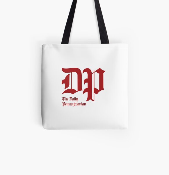 The DP Square Red Logo All Over Print Tote Bag