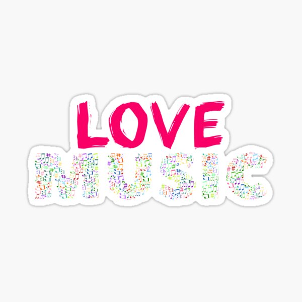 Love Music Colour Musical notes Sticker