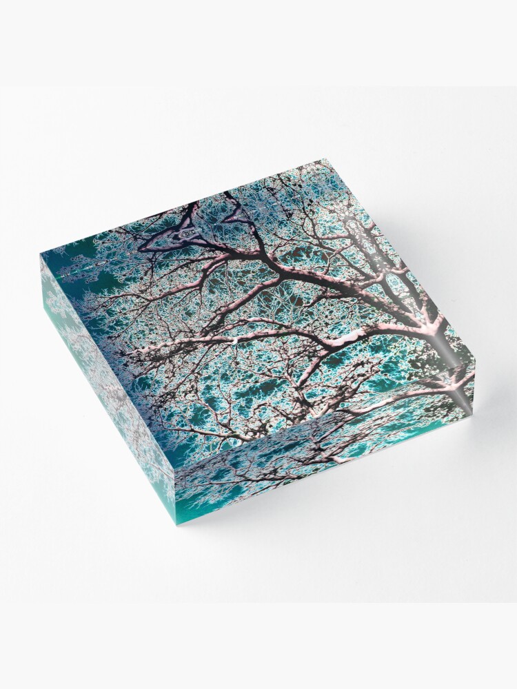 Alternate view of Cerulean Oak Acrylic Block