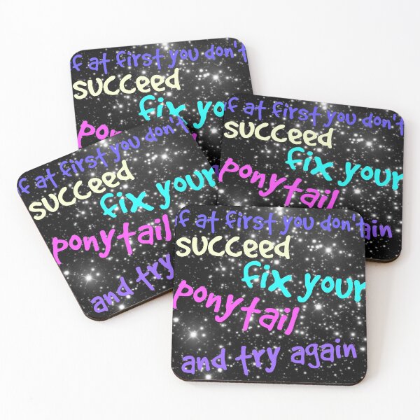 Item preview, If at first you don't succeed, fix your ponytail and try again.  designed and sold by silviasunflower.