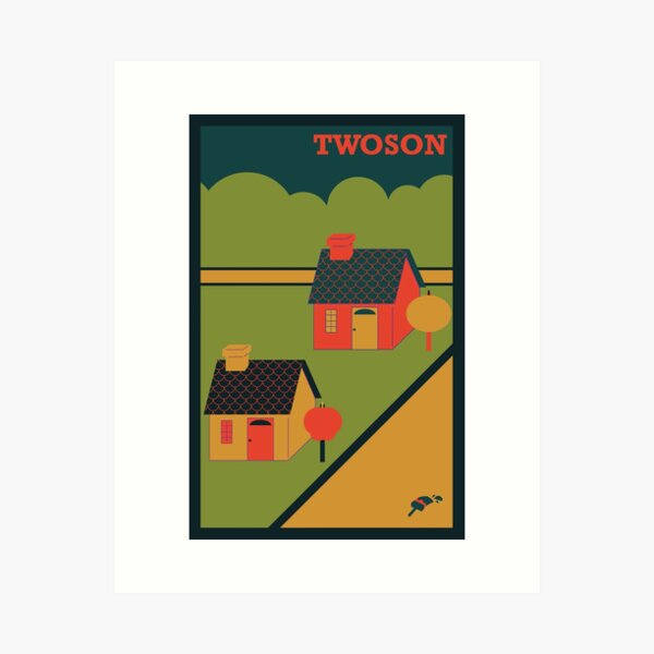 Item preview, Twoson Poster, Earthbound designed and sold by nickfolz.