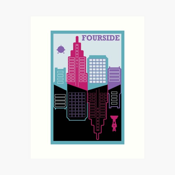 Item preview, Fourside Poster, Earthbound designed and sold by nickfolz.