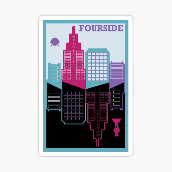 Fourside Poster, Earthbound Sticker