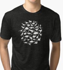 DINOSAURS - white Tri-blend T-Shirt