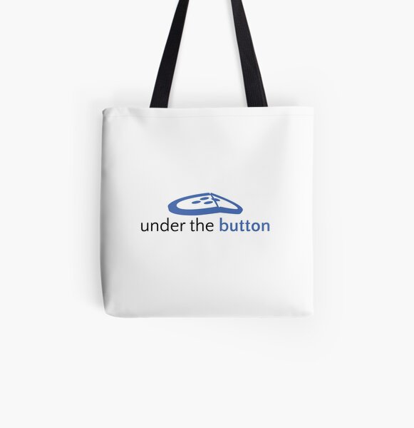 Under the Button Classic Logo All Over Print Tote Bag