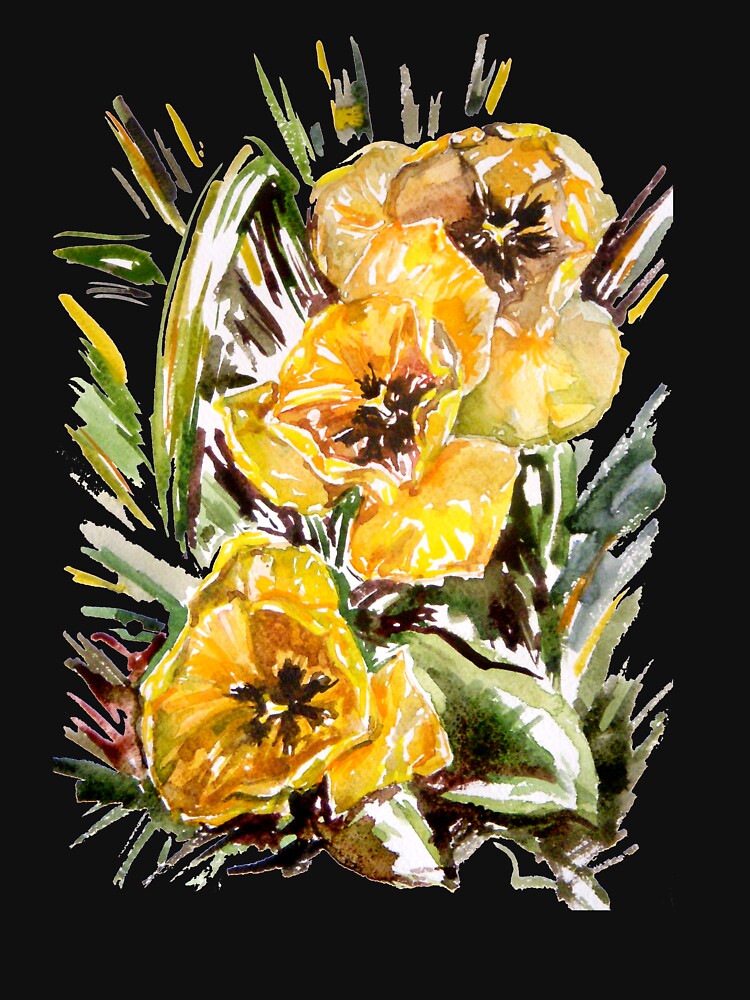 Thumbnail 3 of 3, Fitted T-Shirt, Tulips designed and sold by Anthropolog.