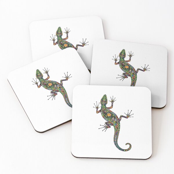 Item preview, A cute colourful climbing gecko / lizard  designed and sold by headpossum.