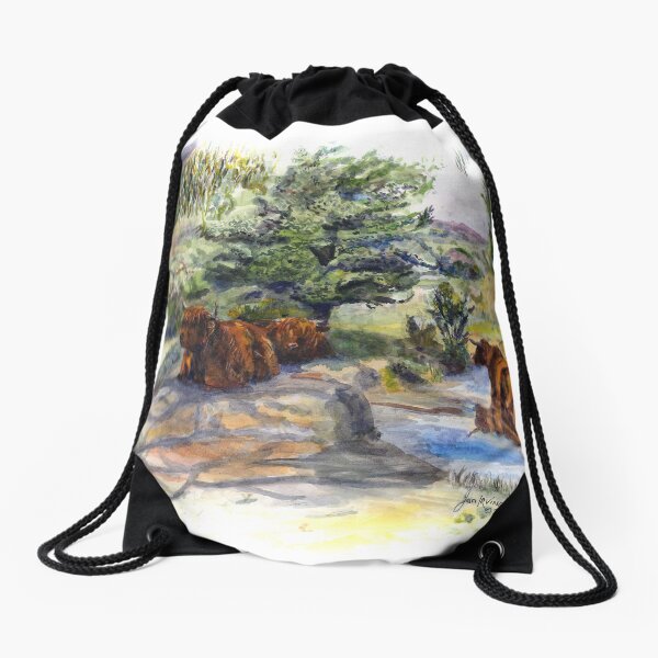 Item preview, Highland Cattle - Idle Summer Hours designed and sold by JAN IRVING - ERINRAC.