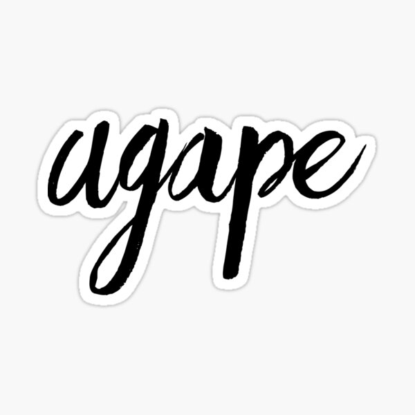 &ldquo;Agape&rdquo; Sticker by ElevatedBelief | Redbubble