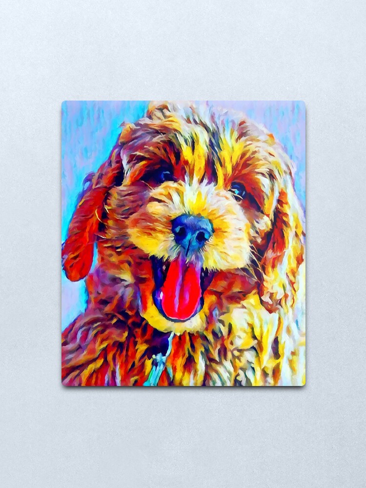 Alternate view of Goldendoodle 2 Metal Print