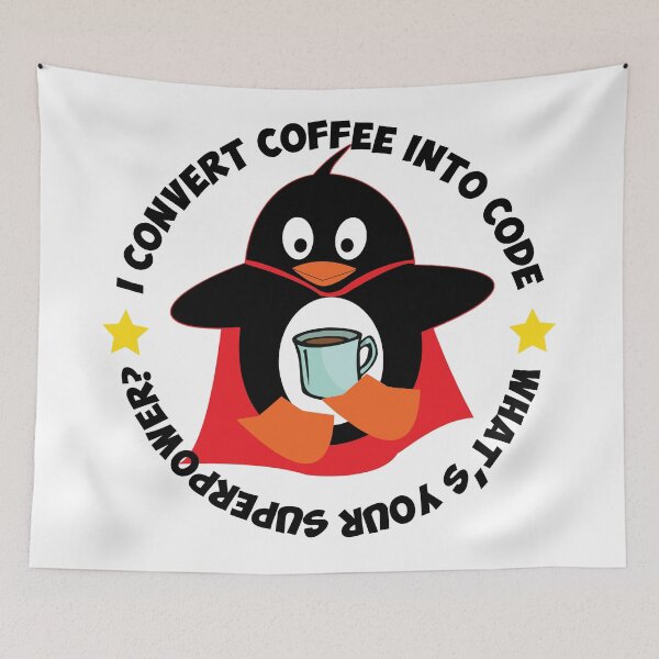 Item preview, I Convert Coffee to Code, What’s your Superpower? designed and sold by alltheprints.