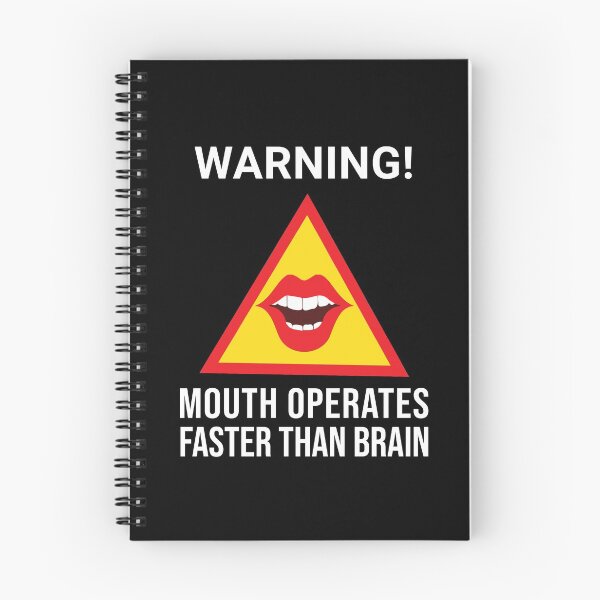 Item preview, Warning Mouth Operates Faster Than Brain designed and sold by alltheprints.