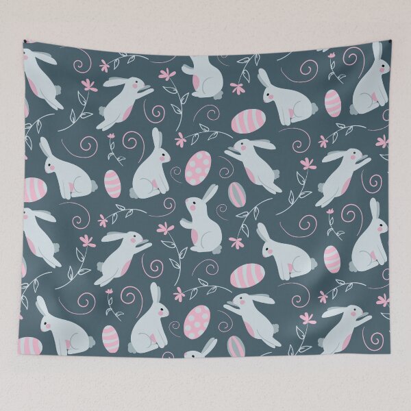 Item preview,  Rabbit and Easter eggs pattern designed and sold by ismagarri.