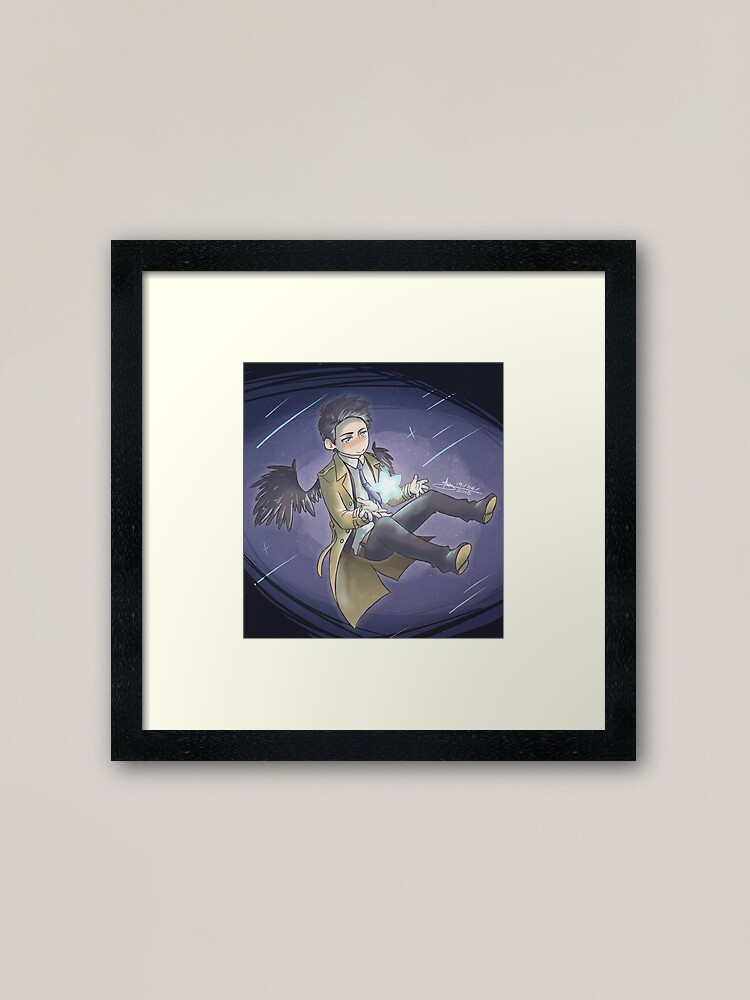 Alternate view of Supernatural - Castiel - Stardust Framed Art Print