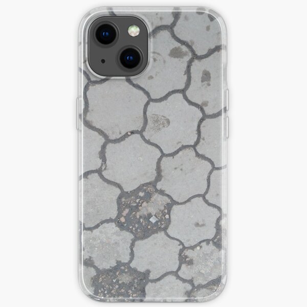 Wet gray concrete design  iPhone Soft Case
