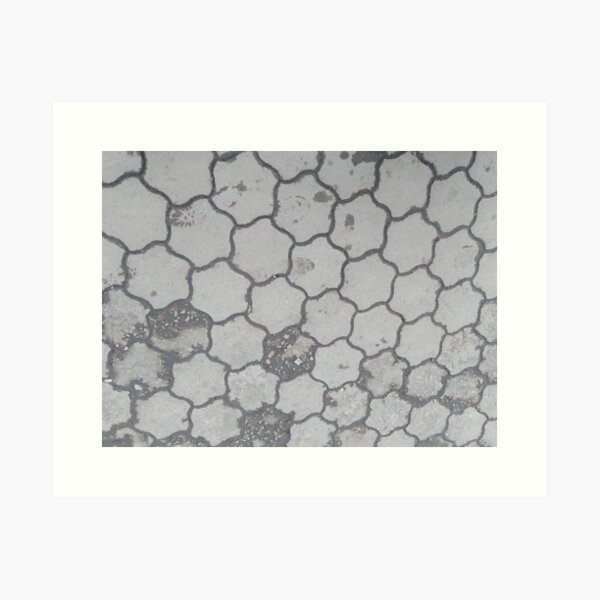 Wet gray concrete design Art Print