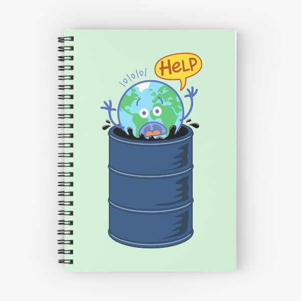 Item preview, Earth in panic asking for help when drowning in oil barrel designed and sold by Zoo-co.